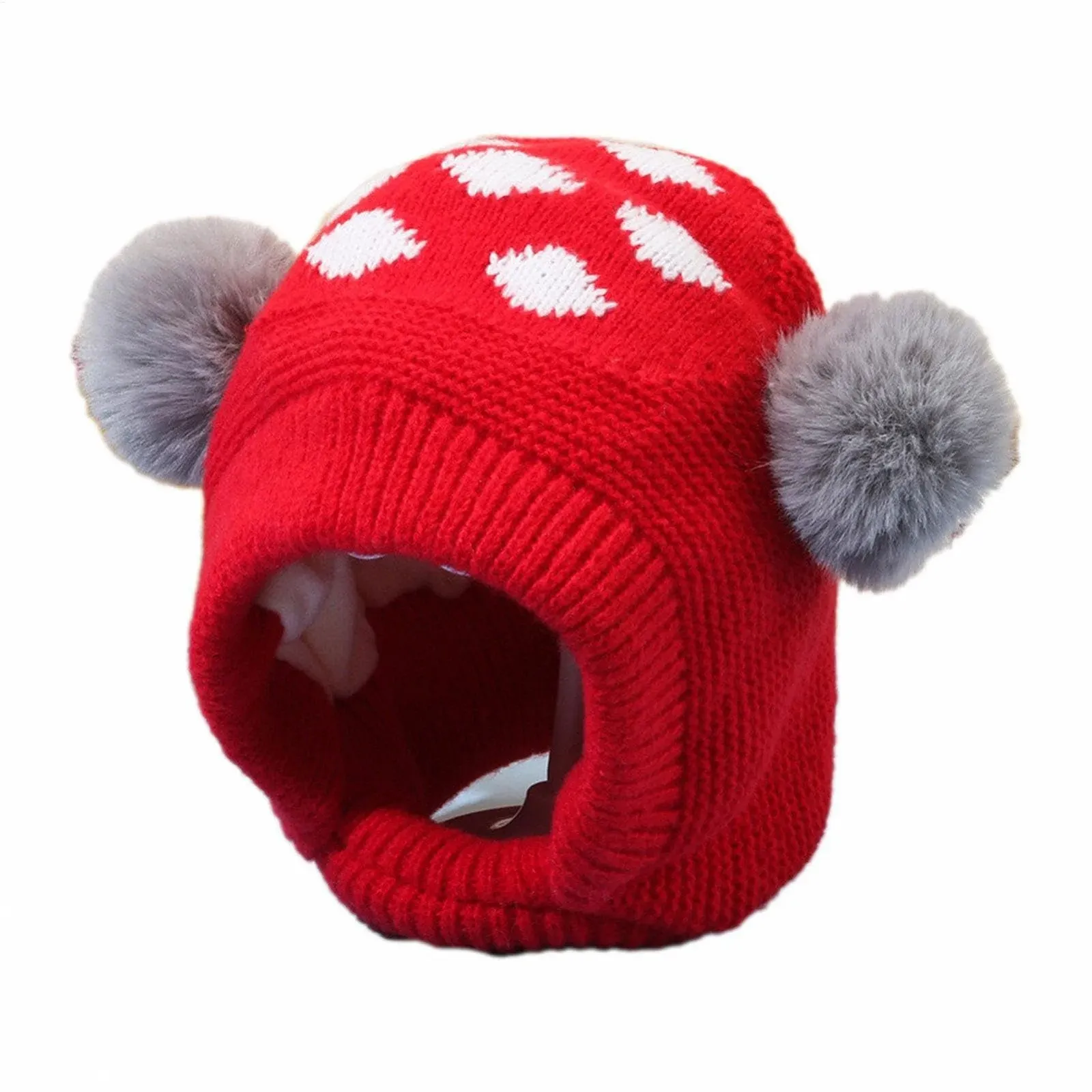 Вязаная шапка-ушанка Zqkimzi для детей, зимняя вязаная, фото №1 Вязаная шапка-ушанка Zqkimzi для детей, зимняя вязаная, фото №1