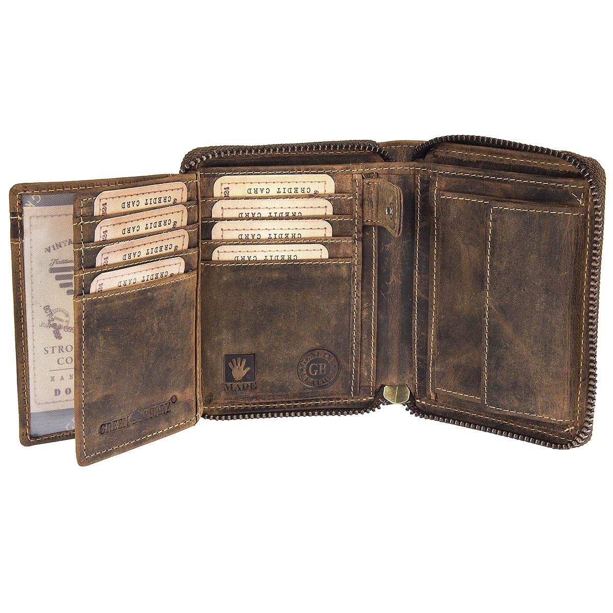 Кошелек кожаный Greenburry Vintage Huntsman Trophy RFID BV-821A-HT-Stag, фото №4