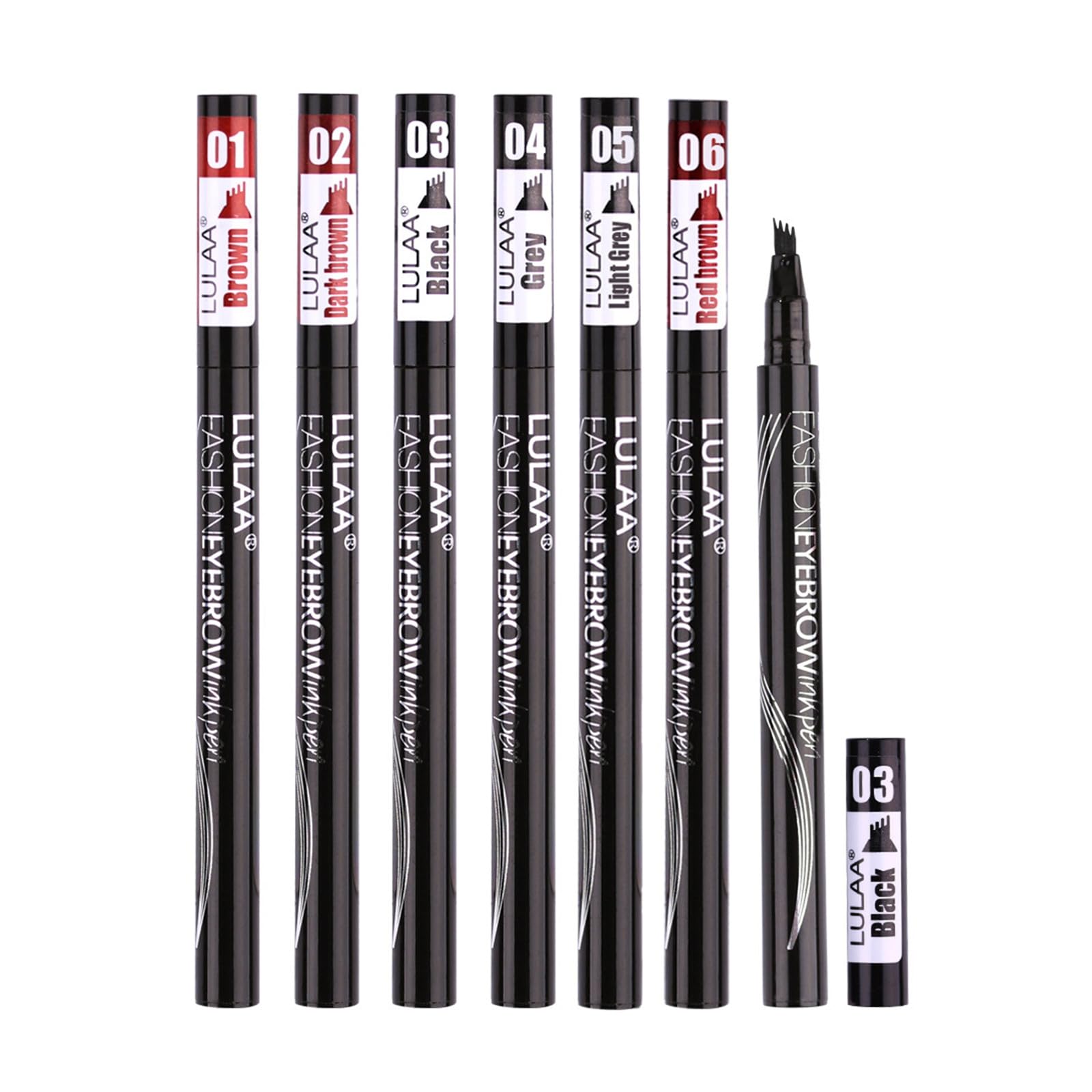 Олівець для брів 3D Водостійкий Тату олівець 4-Гілковий Кінчик Сірий, фото №1 Олівець для брів 3D Водостійкий Тату олівець 4-Гілковий Кінчик Сірий, фото №1