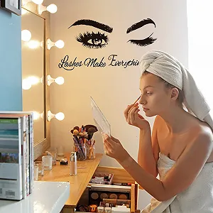 Наклейка на стіну SUPERDANT Очі та Цитати 2 аркуші Вінілова Чорний - Фото 1