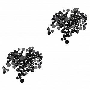 Украшения для ногтей в форме сердца Healeved, 2 шт. Высококачественные стеклянные камни для создания креативного дизайна ногтей - Фото 1