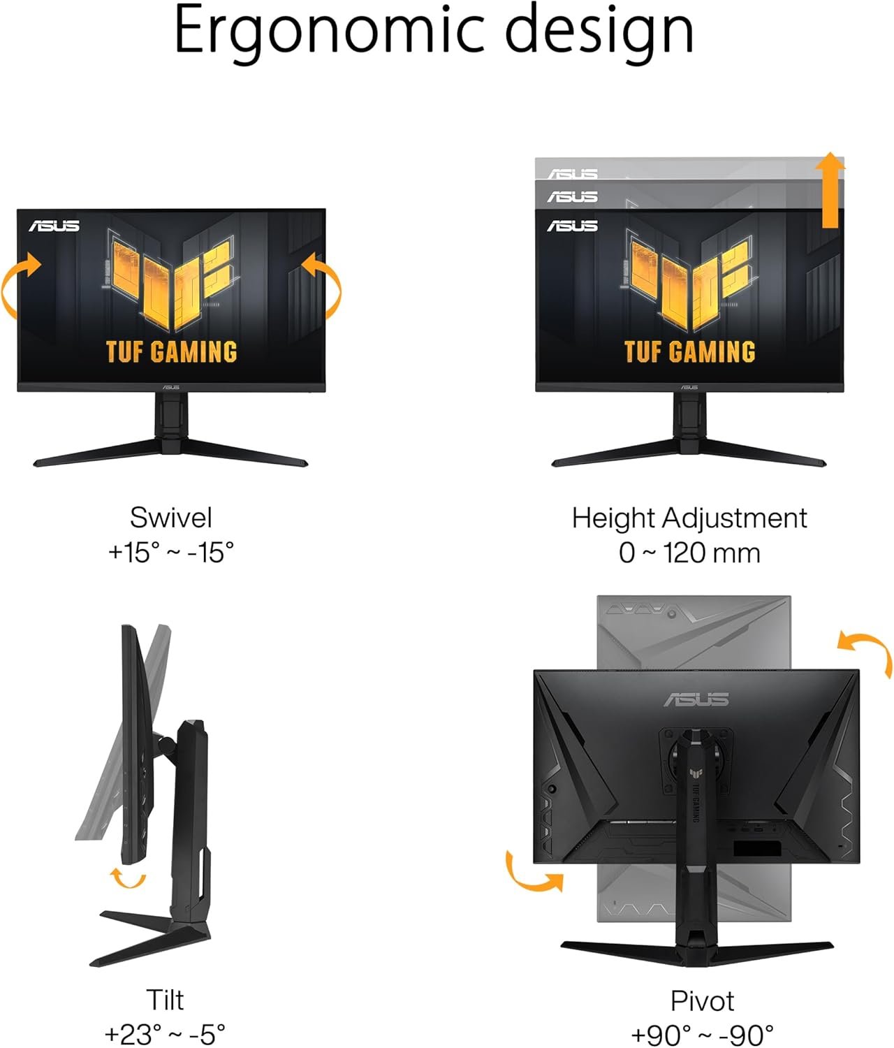 Монитор 27" ASUS TUF Gaming VG279QL3A Full HD IPS 180 Гц, фото №7 Монитор 27" ASUS TUF Gaming VG279QL3A Full HD IPS 180 Гц, фото №7