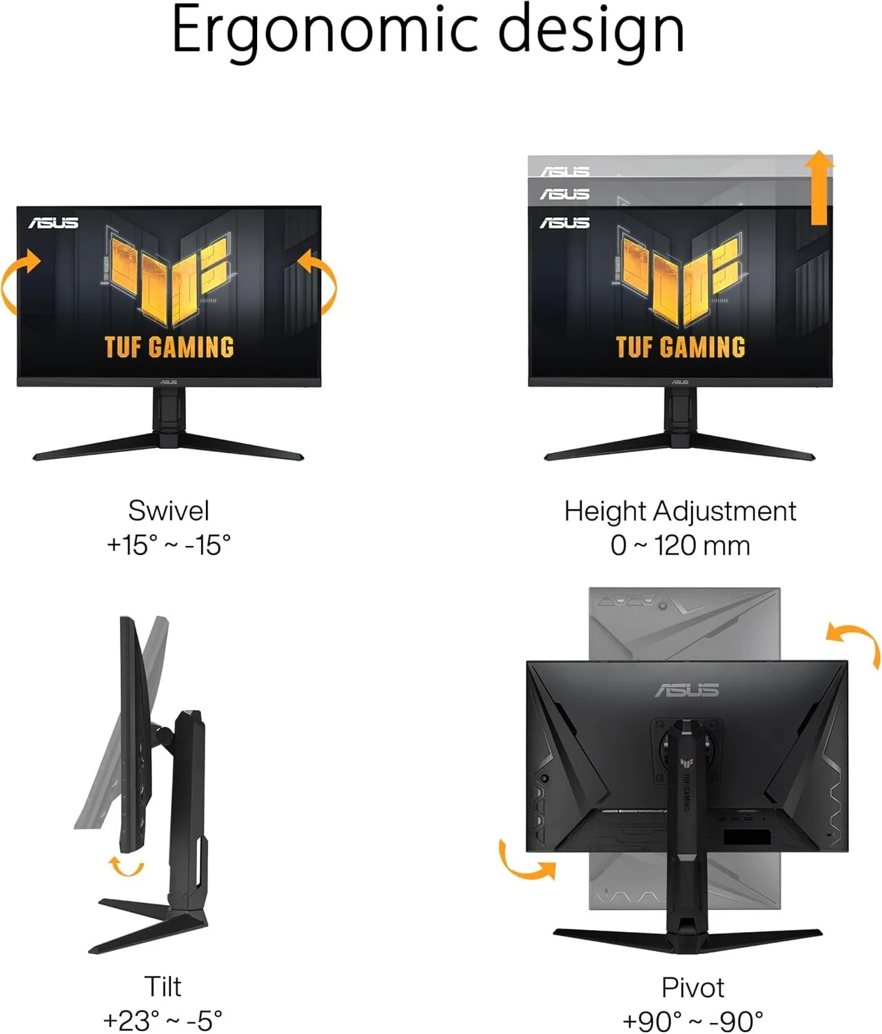 Монітор 27" ASUS TUF Gaming VG279QL3A Full HD IPS 180 Гц, фото №7