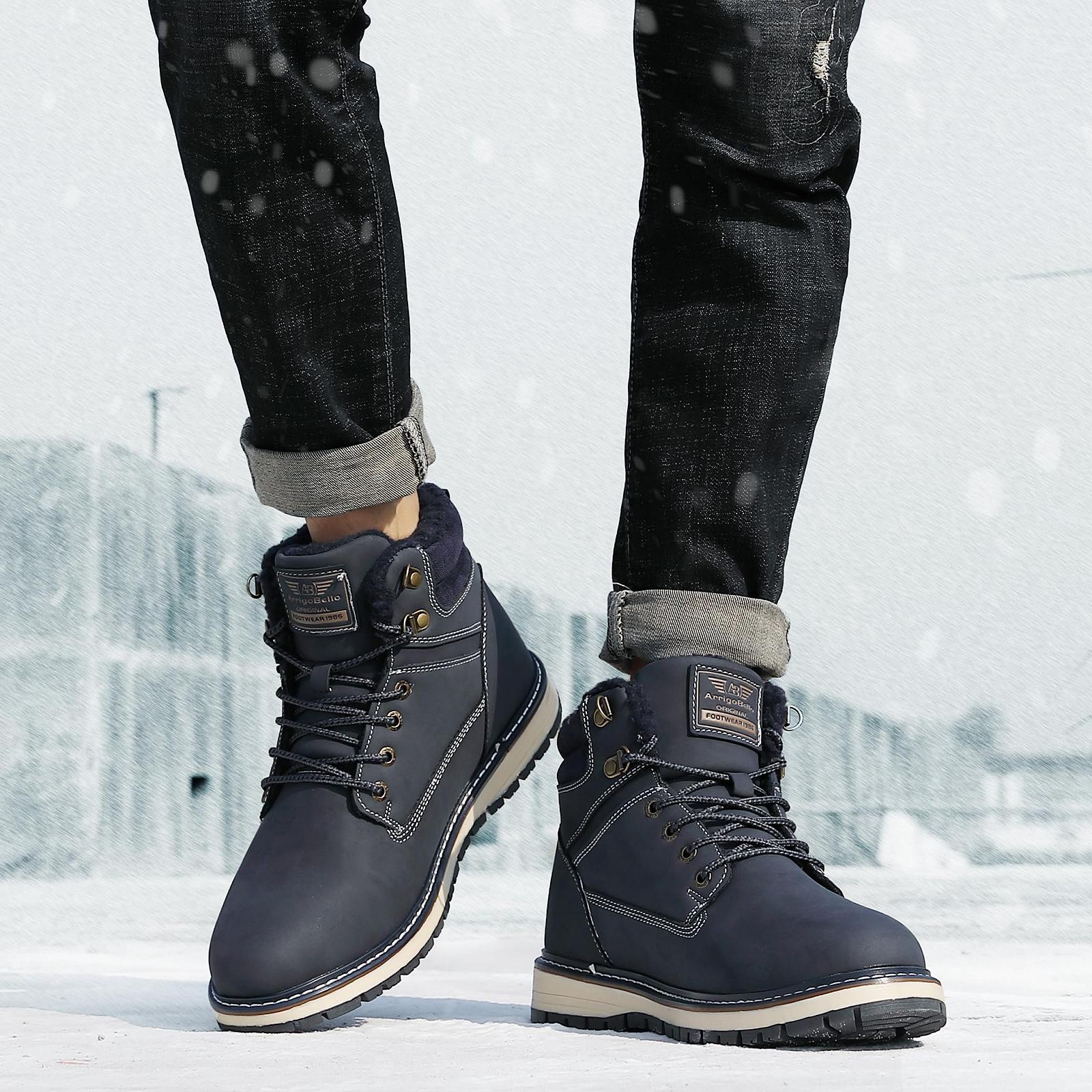 Чоботи ARRIGO BELLO Winterschuhe Herren Winterstiefel Gefüttert Чорно-коричневий, фото №8