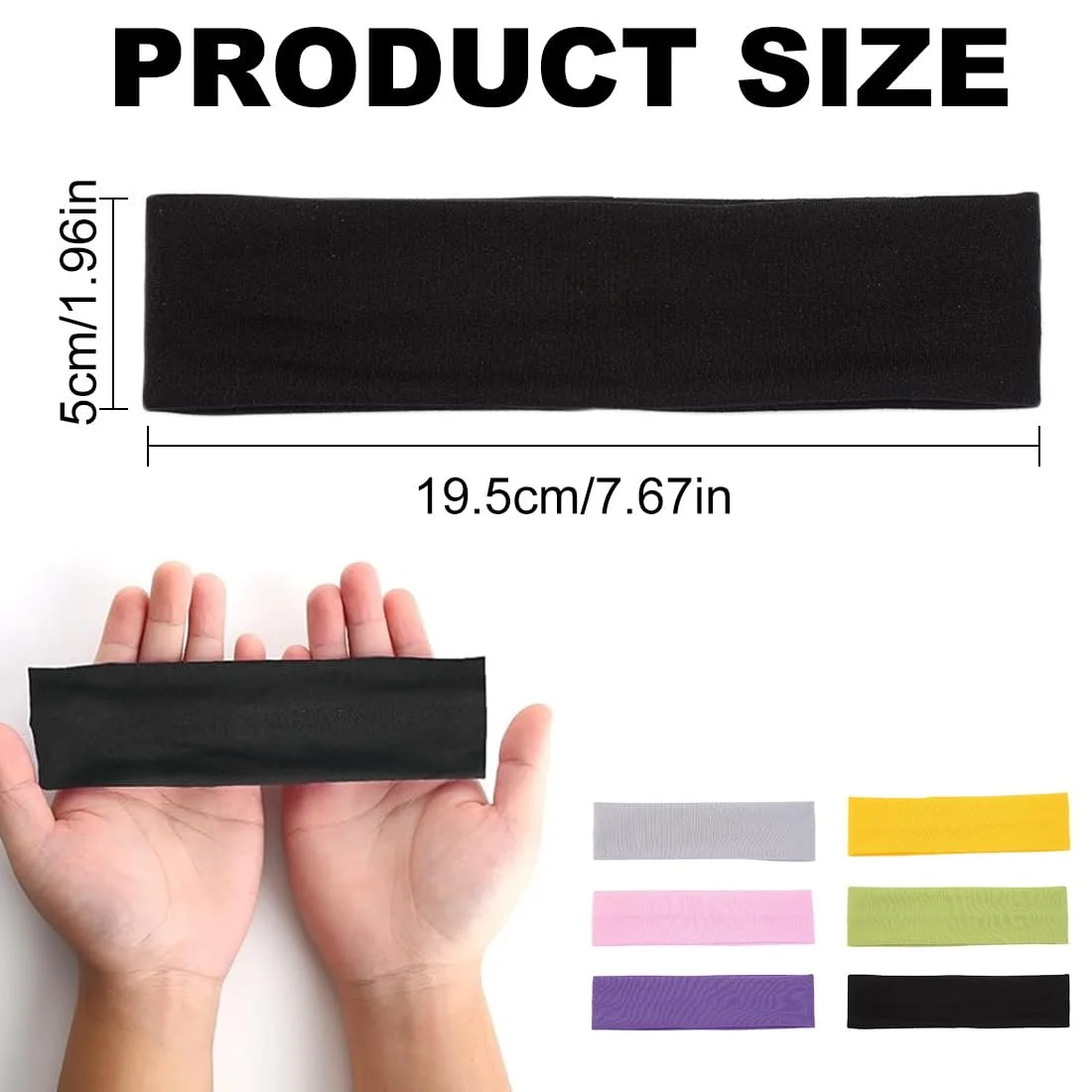 Тонкі літні пов'язки на голову NTRUXZP, 6 шт., спортивні, фото №2