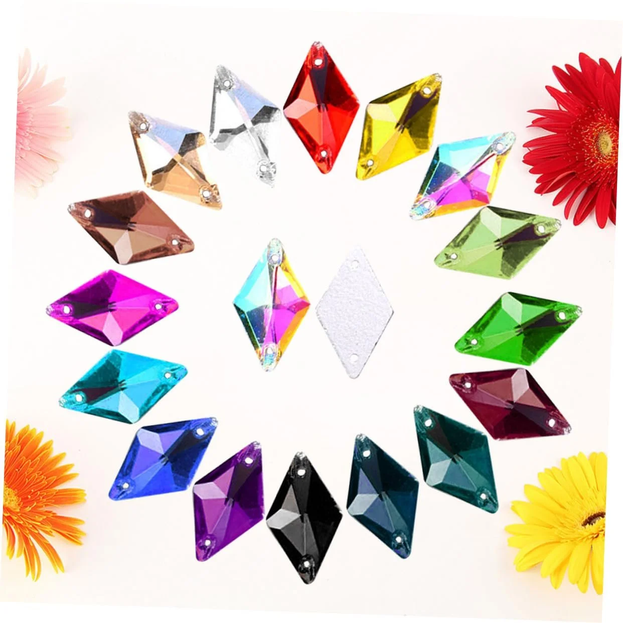 Ювелирные аксессуары FRCOLOR 28 штук Бриллиантовые хрустальные бусины Свадебные украшения Ювелирные материалы Стеклянные украшения, фото №7