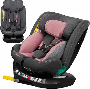 Автокресло Lionelo Bastiaan One i-Size Pink Rose / 0-36 кг / 40-150 см / Поворот 360° / ISOFIX / Графитово-розовое - Фото 1