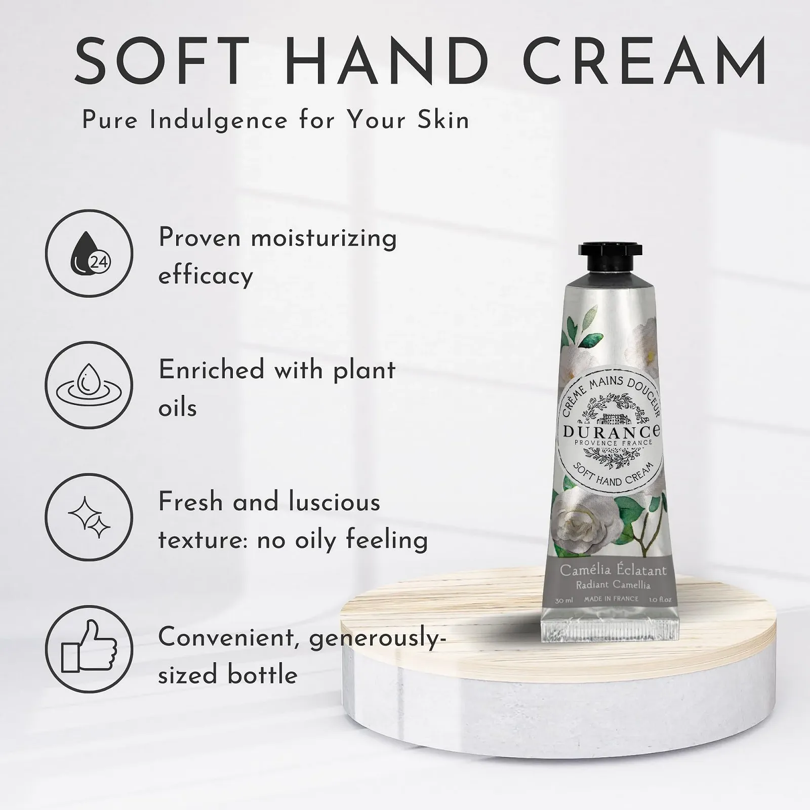 Крем для рук Durance Gentle Shiny Camellia 30 мл, фото №2