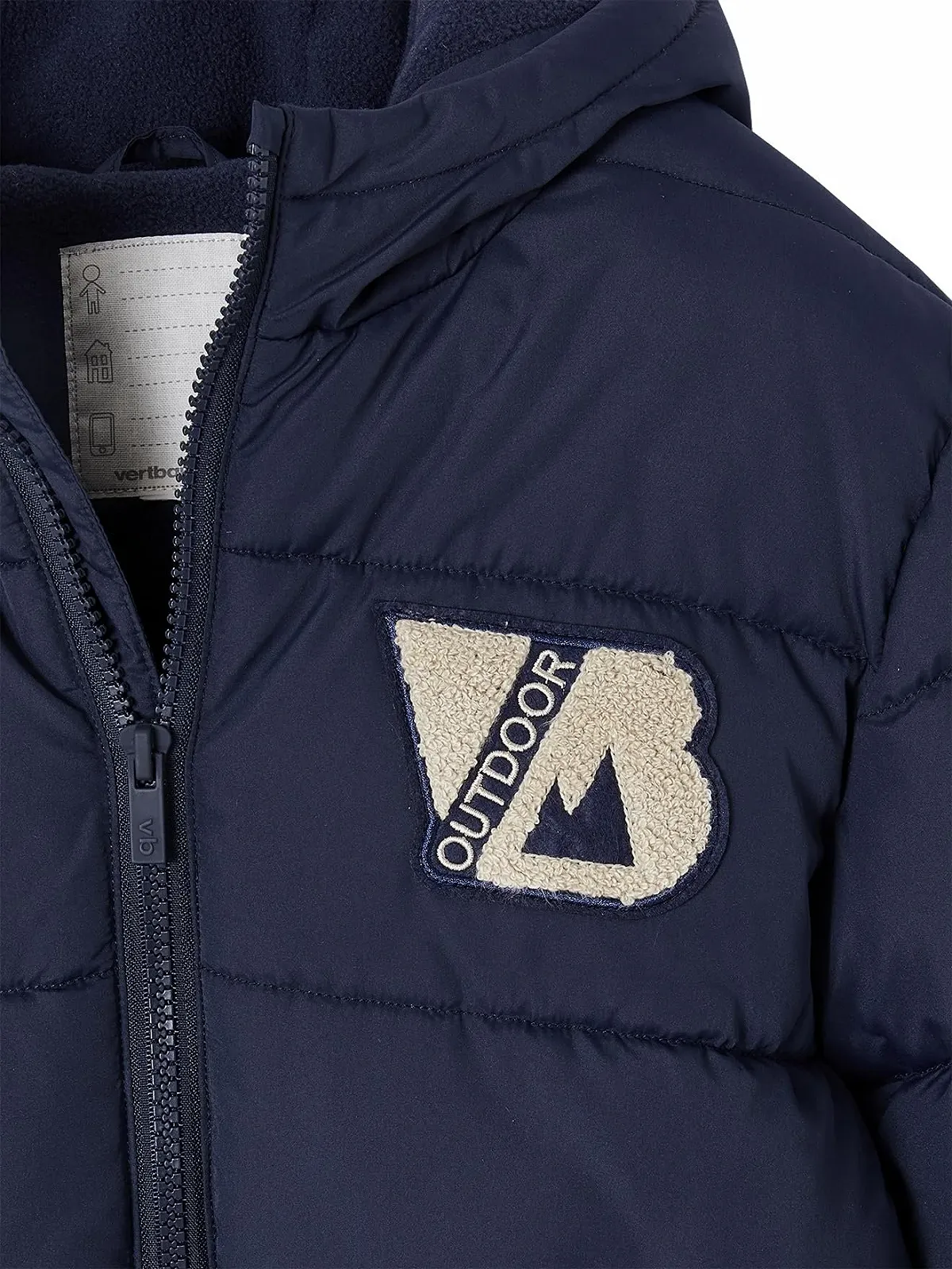 Куртка Vertbaudet стьобана у коледжському стилі з переробленого поліестеру для хлопчиків, фото №3 Куртка Vertbaudet стьобана у коледжському стилі з переробленого поліестеру для хлопчиків, фото №3