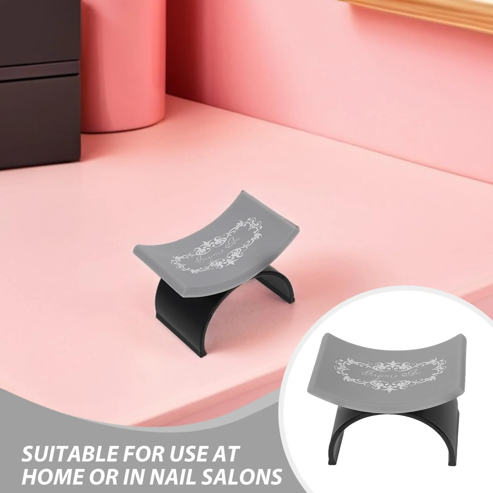 Підставка для рук U-подібна VALICLUD 2 шт. для манікюру, ергономічна, легка, портативна, чорна, фото №8 Підставка для рук U-подібна VALICLUD 2 шт. для манікюру, ергономічна, легка, портативна, чорна, фото №8