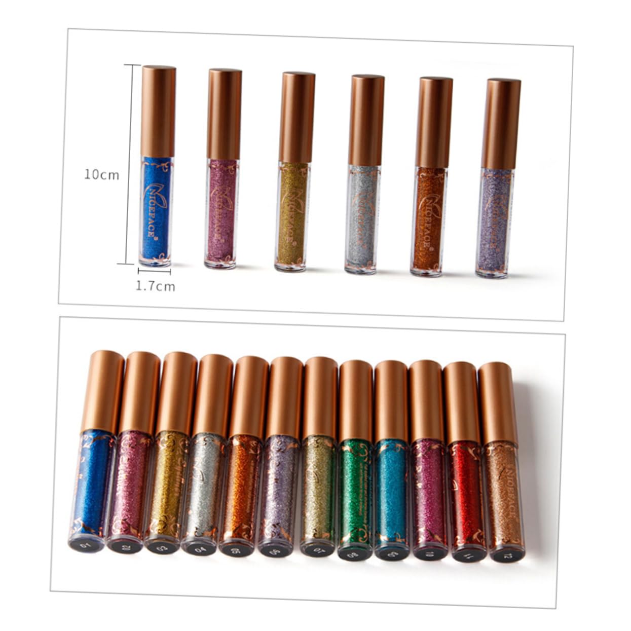 Підводка Healvian 2 шт Рідка Металік для жінок Перламутрова Кольорова Ручка, фото №4 Підводка Healvian 2 шт Рідка Металік для жінок Перламутрова Кольорова Ручка, фото №4