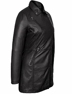 Кожаное пальто Bluepiel Vera Женское synthetic.ua - Фото 1