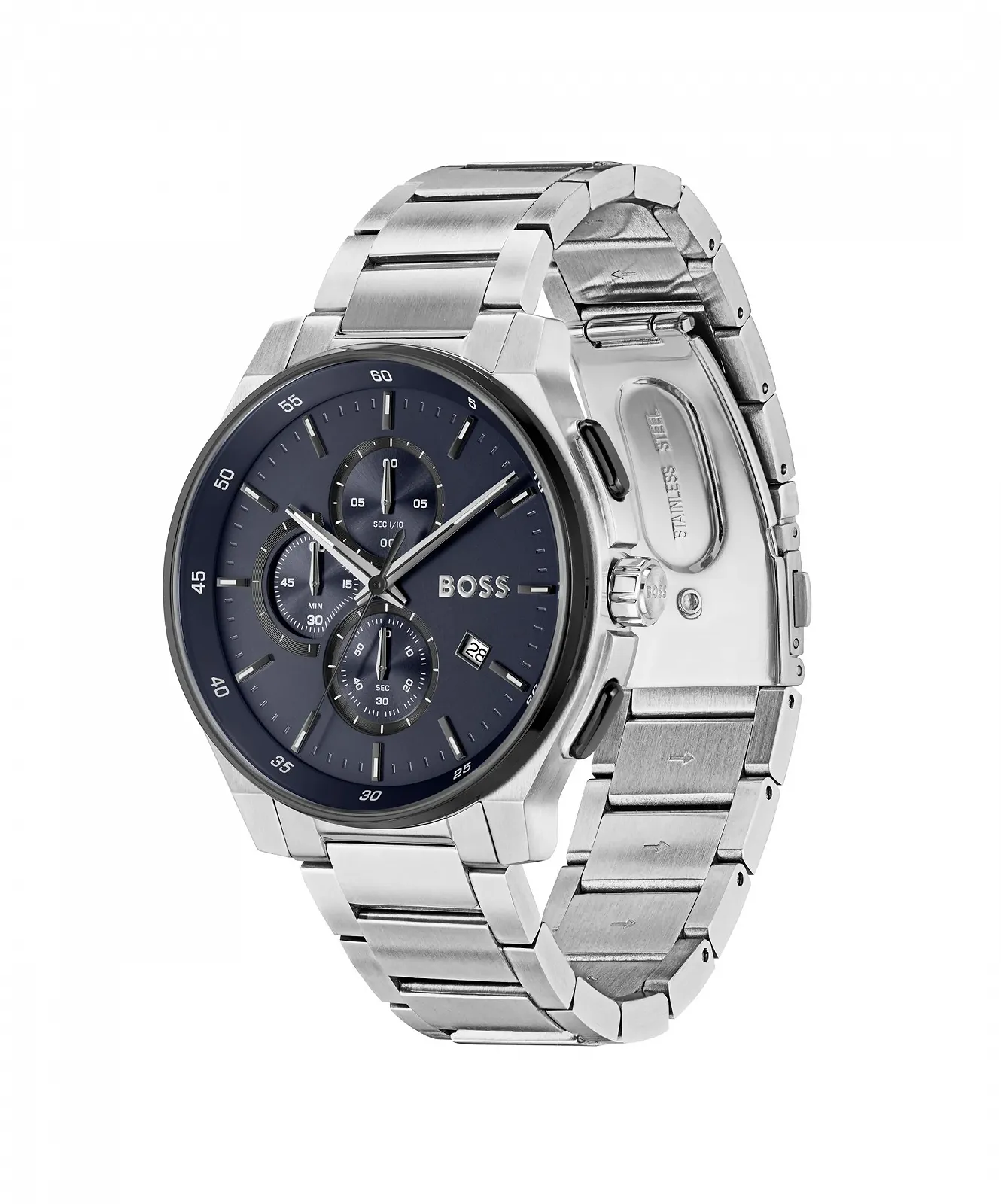 BOSS Хронограф Кварцевые Часы для Мужчин Коллекция Peak 2.0 с Нержавеющей Сталью или Кожаным Ремешком, фото №3 BOSS Хронограф Кварцевые Часы для Мужчин Коллекция Peak 2.0 с Нержавеющей Сталью или Кожаным Ремешком, фото №3