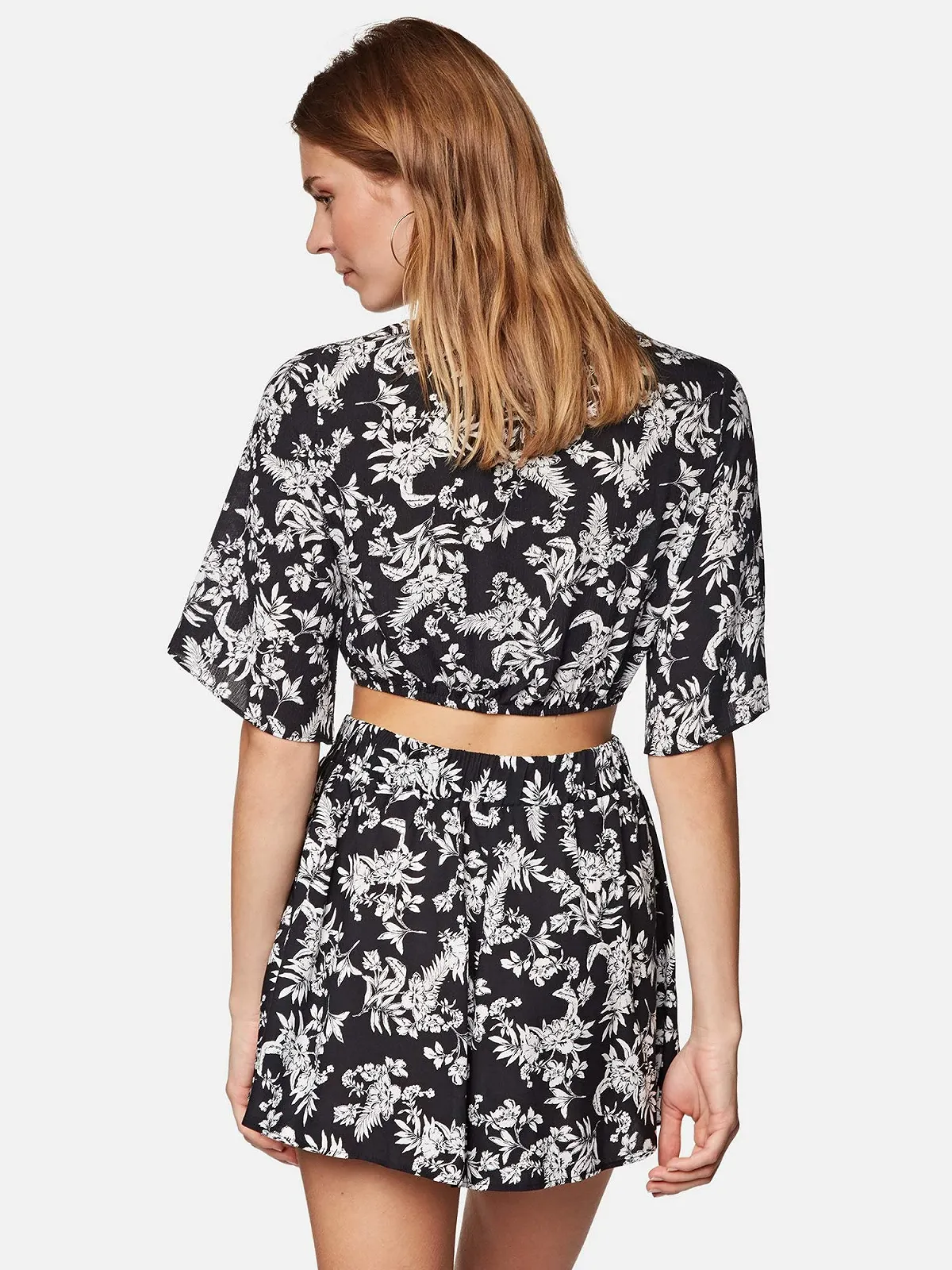 Рубашка Mavi Regular V Neck С принтом Черный Stroke Antique White flo M, фото №3