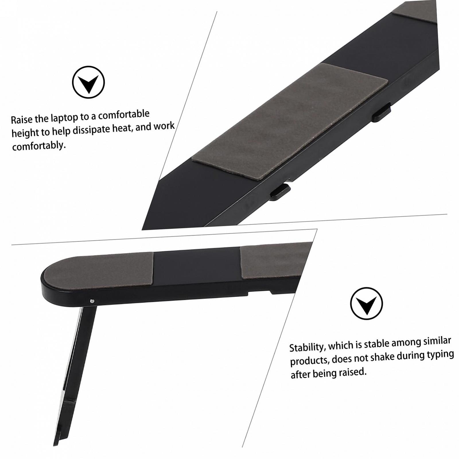 Підставка для ноутбука складана, ергономічна, самоклеюча з нековзними ніжками для столу для покращення постави та відведення тепла, фото №2