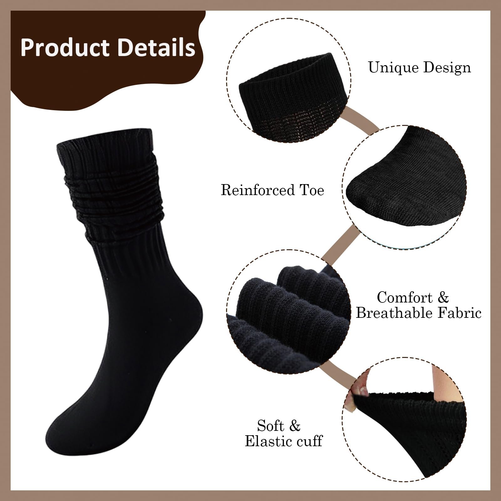 Гетры Женские 3 пары Без бренда One Size 36-42, фото №3