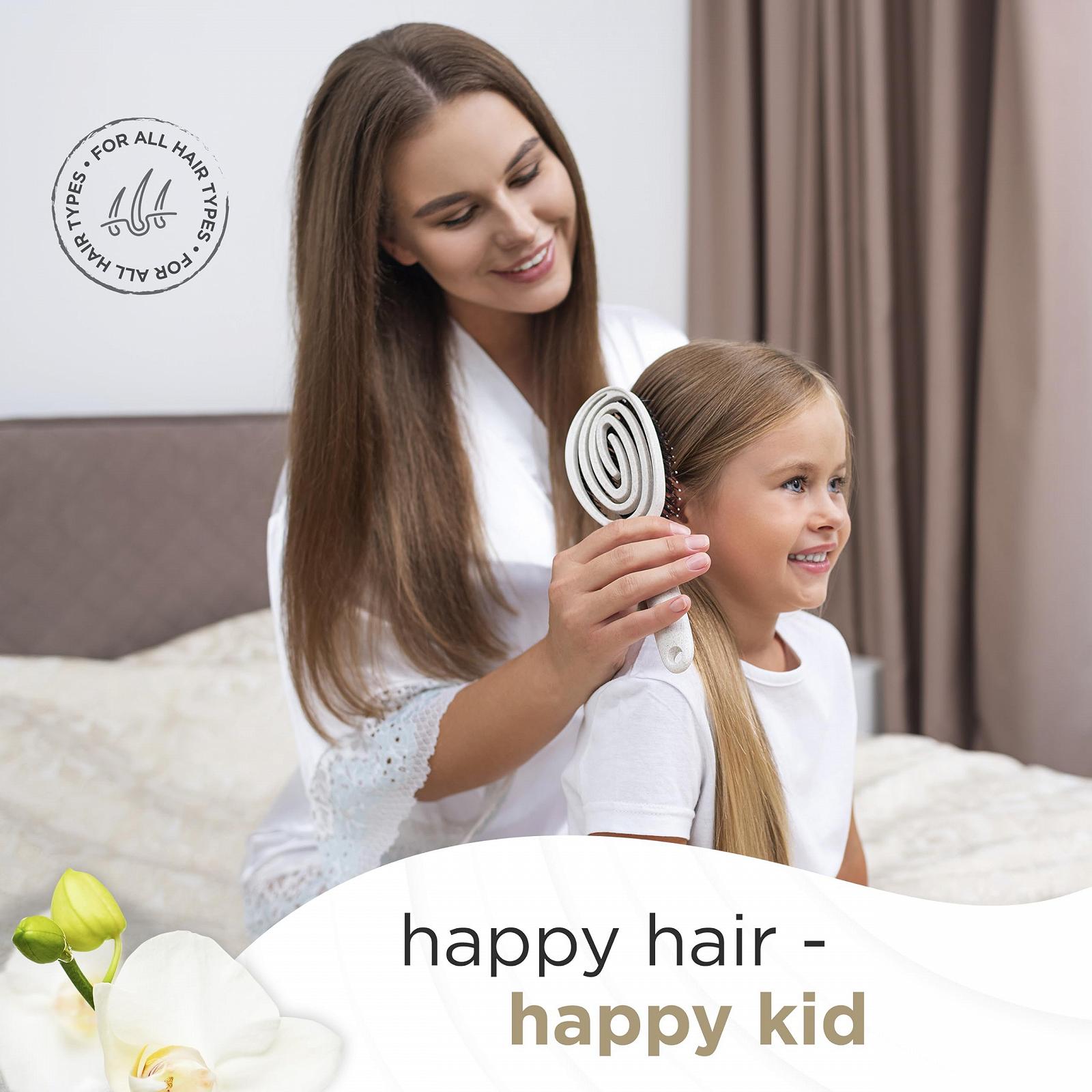 Кругла щітка FABCARE з щетиною кабана Organic Hair Brush Wild Boar Bristles для розплутування волосся, фото №9