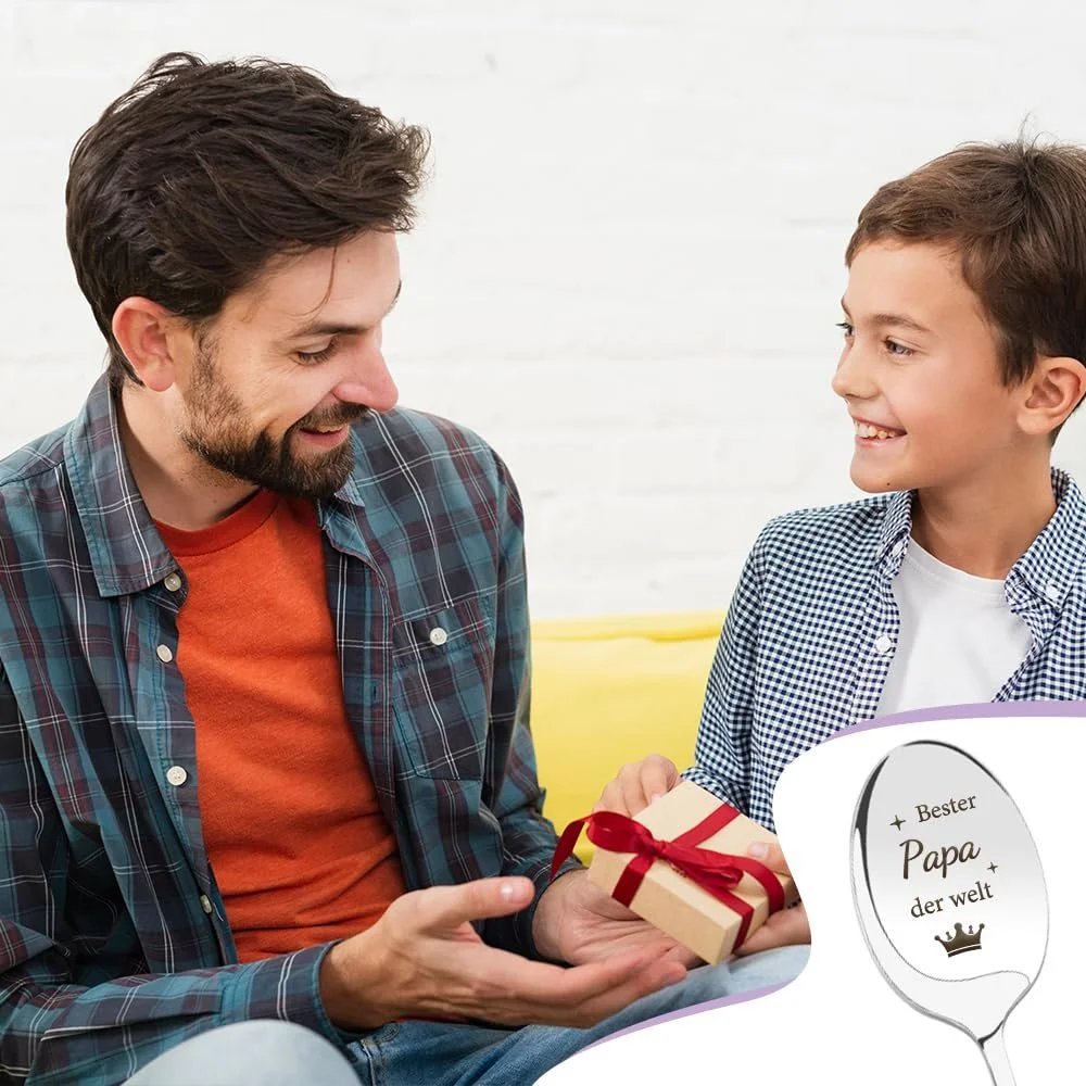 Ложка С надписью "Bester Papa der Welt" Серебристый, фото №7