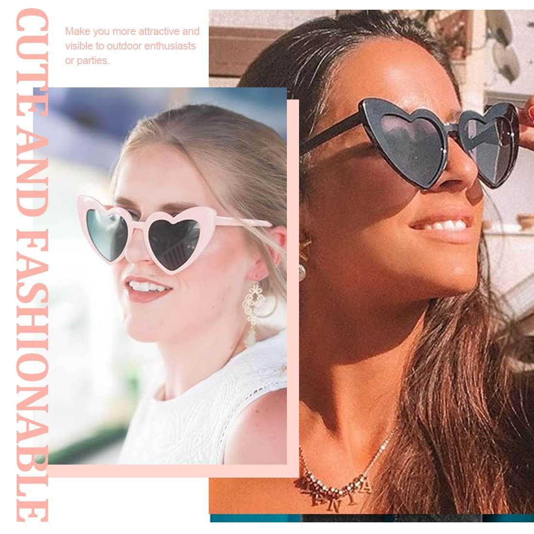 Сонцезахисні окуляри VONJUMA Серце Чорний, Сірий, фото №4