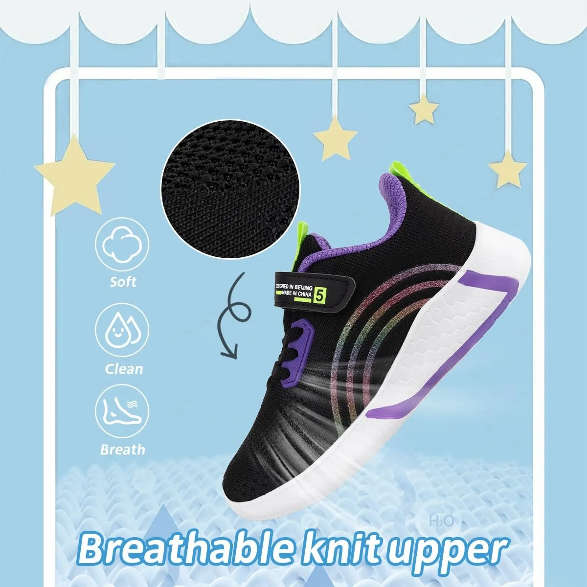 Кросівки для дівчат і хлопчиків, дихаючі, фото №4