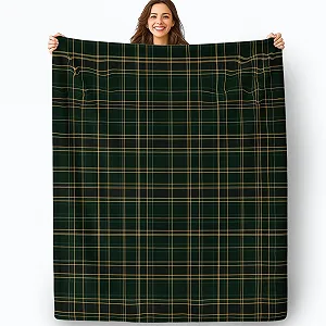 Покривало Flanell Retro-Karo-Textur 180 x 220 cm, зелений, жовтий synthetic.ua - Фото 1