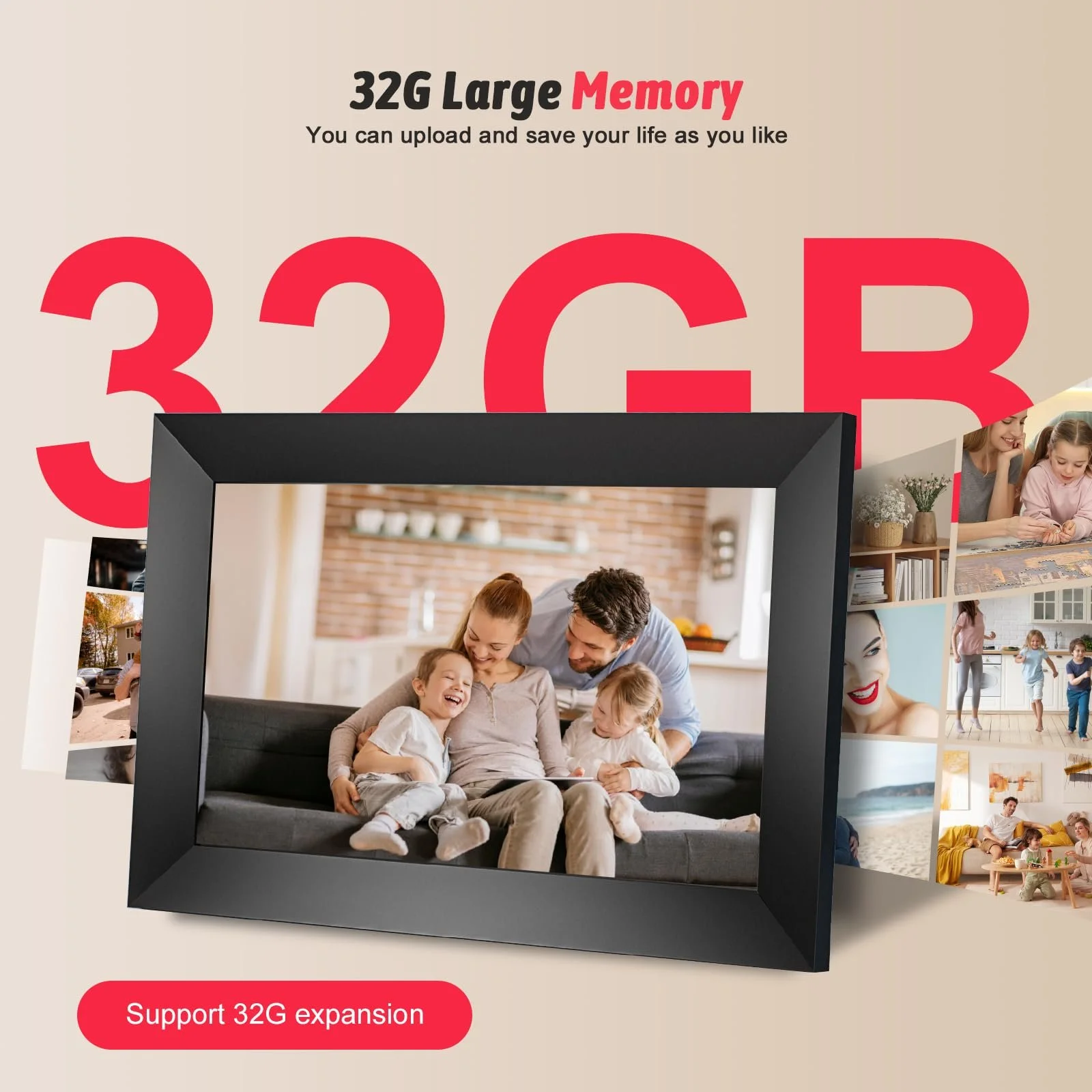 Цифровая фоторамка ACDOKE 10.1 дюйма WiFi IPS Touchscreen 32 GB Frameo, фото №6