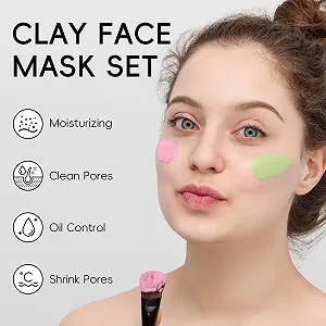Глиняная Маска LAIKOU для Лица Набор глиняных масок для лица, 15 штук для глубокого очищения, уменьшения черных точек, акне, увлажнения synthetic.ua - Фото 1
