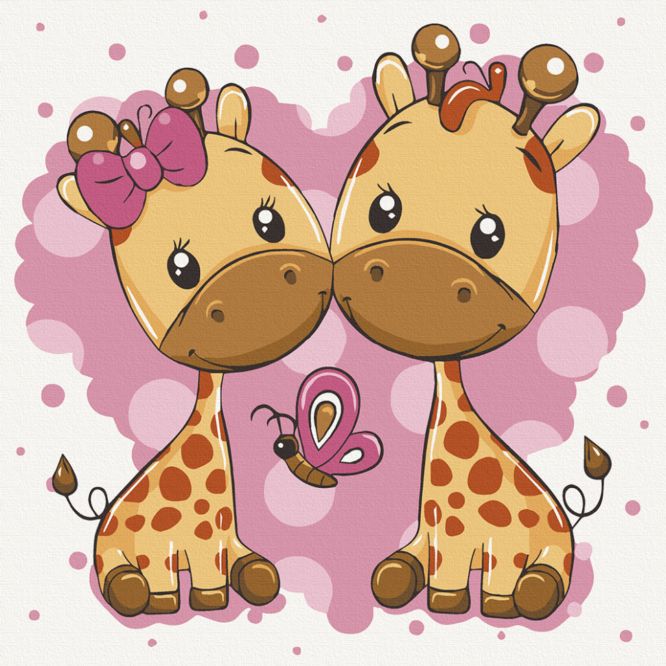 Картина за номерами Art Craft Жирафіки 30х30 см 15542-AC, фото №1
