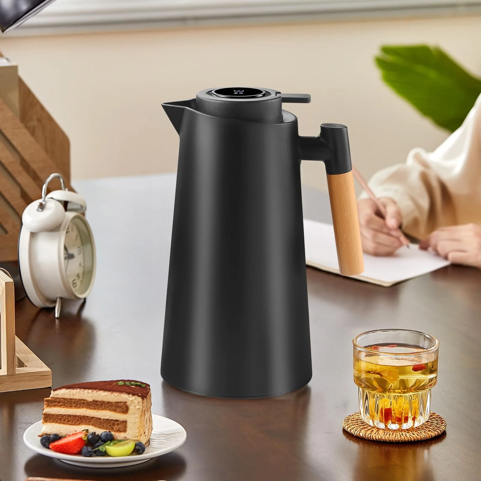 Термос-кавник 1 Літр Ізольований Кавник Термос з Дисплеєм Температури, фото №6