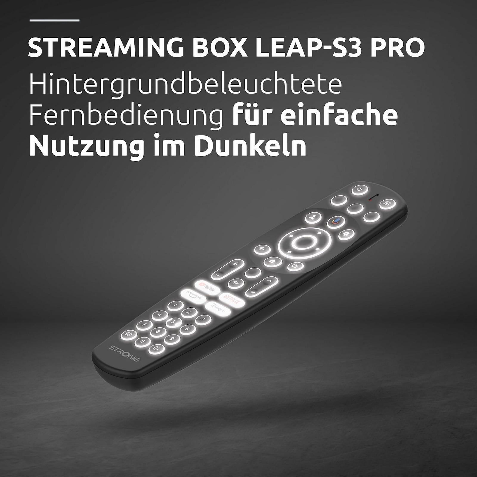 Медиаплеер STRONG Leap-S3 Pro 4K UHD Google TV с портом Ethernet, Android 12, 4 ГБ RAM + 32 ГБ памяти, Wi-Fi 6, встроенный Chromecast, голосовое управление Google, Dolby Atmos и Dolby Vision, фото №4