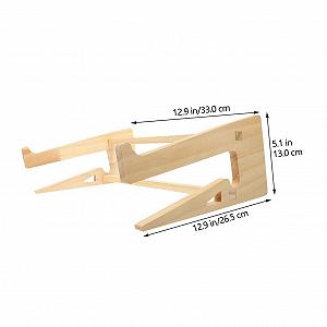 Підставка для ноутбука дерев'яна Toddmomy для ноутбуків фіксована з підвищеною ергономікою компактна та з розсіюванням тепла для столу та офісу synthetic.ua - Фото 1