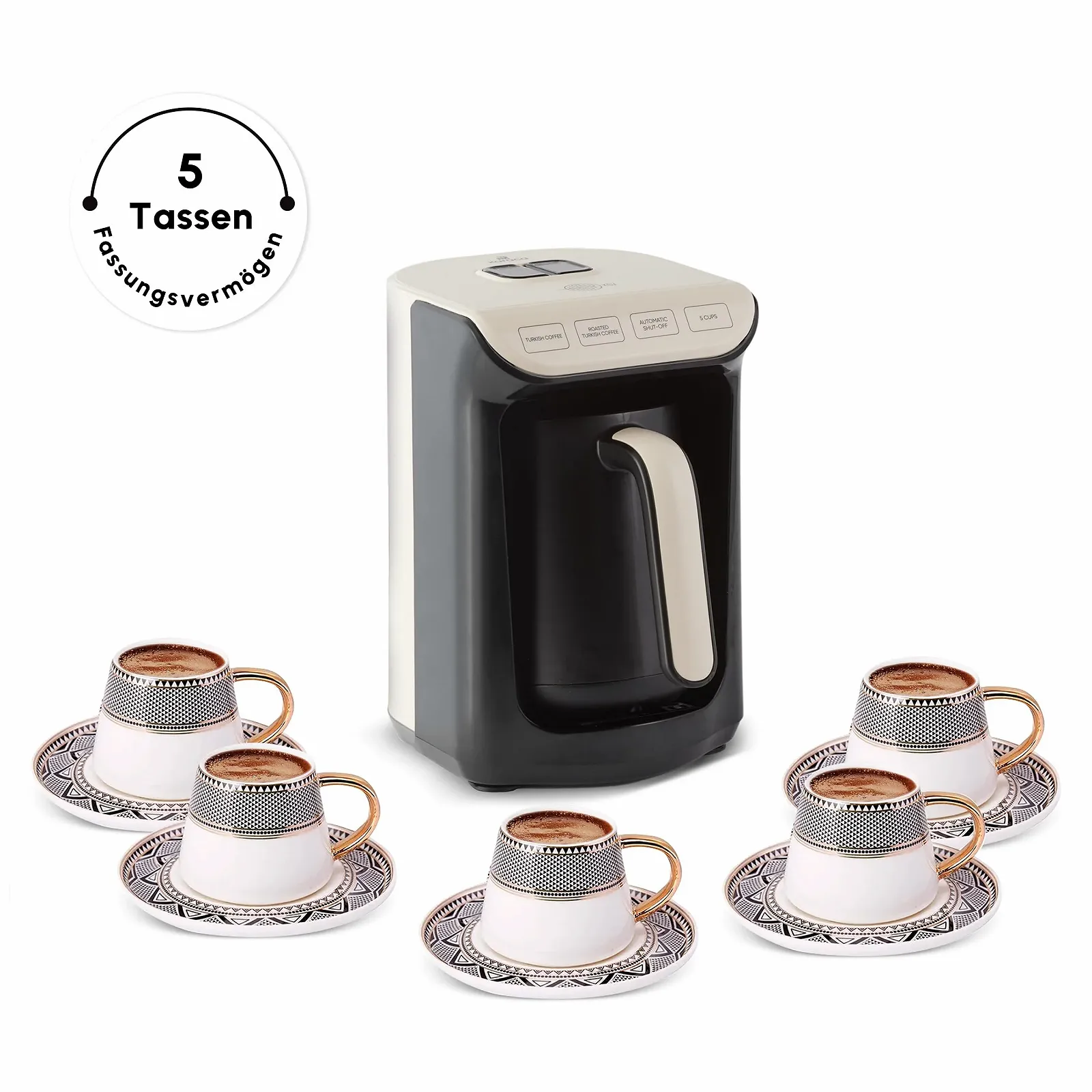 Кавоварка турецька KARACA Hatır Roast Cream, 5 чашок, 535 Вт, фото №6 Кавоварка турецька KARACA Hatır Roast Cream, 5 чашок, 535 Вт, фото №6