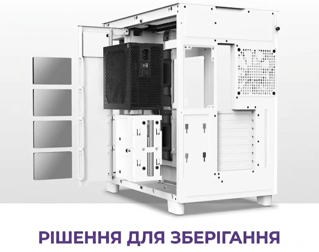 Корпус NZXT H9 Flow White (CM-H91FW-01) / без БЖ / Білий, фото №5 Корпус NZXT H9 Flow White (CM-H91FW-01) / без БЖ / Білий, фото №5