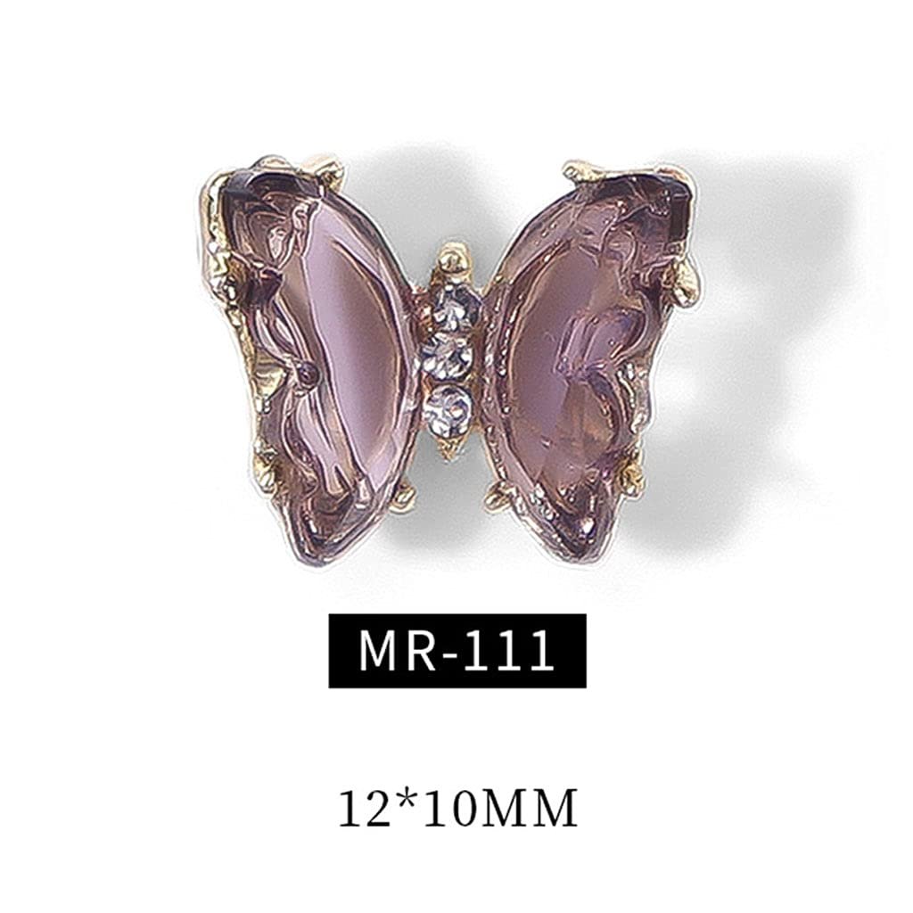 Стрази Метелики для нігтів, скляні прикраси, 12 кольорів, фото №5