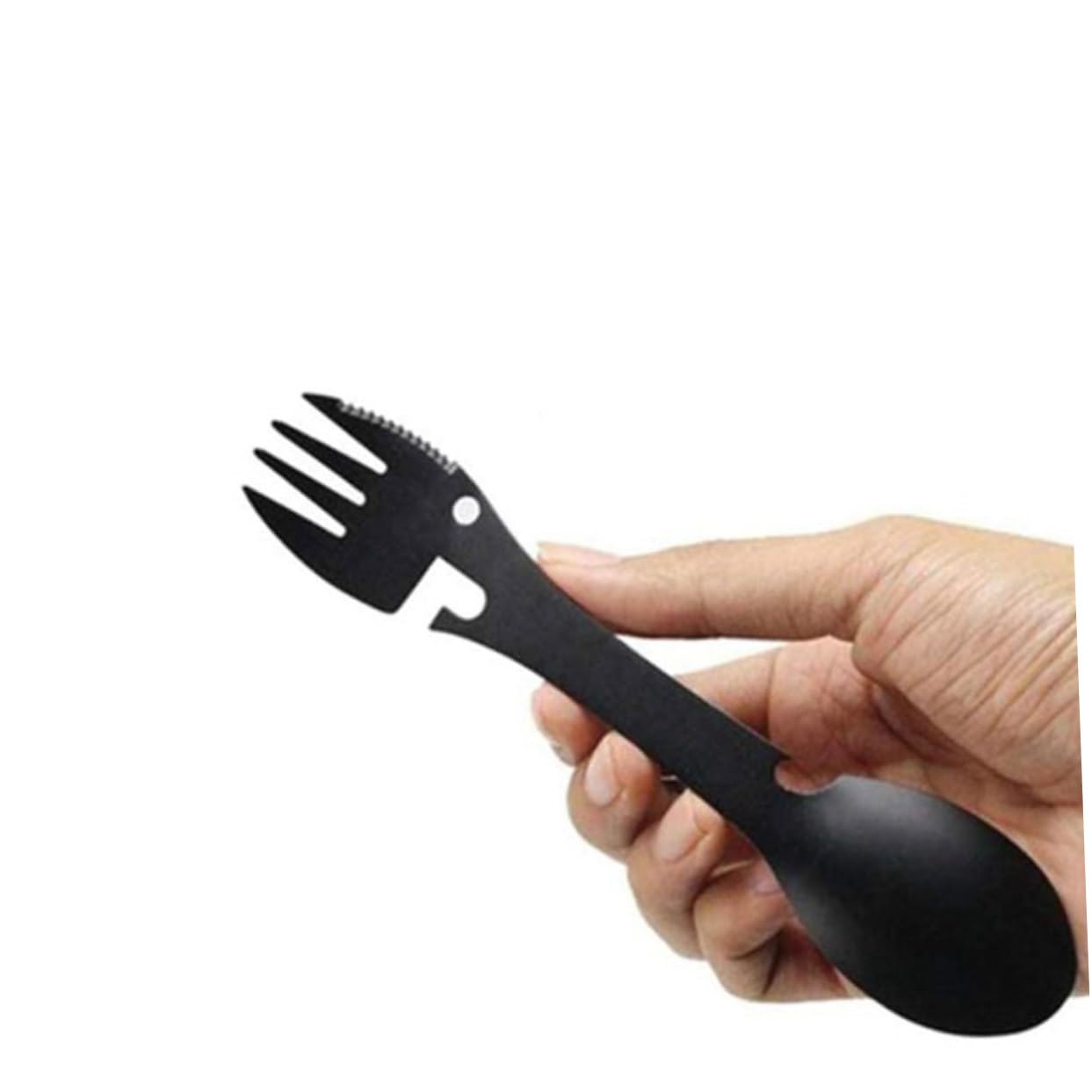 Набор Sosoport 8 Ложек Открывалка для консервов Нержавеющая сталь Туристическая Нержавеющая сталь Вилка для фруктов Кемпинг, фото №7