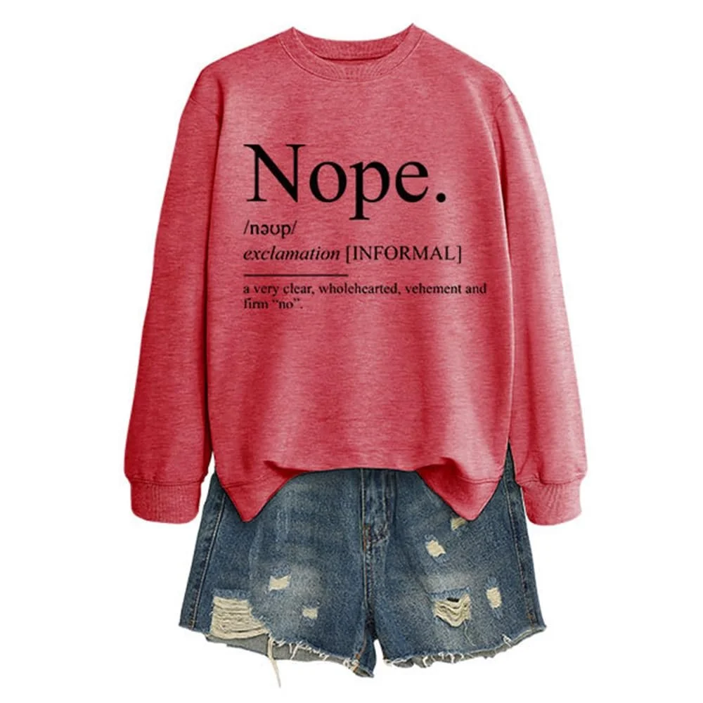 Женский Свитшот MLZHAN Nope Casual, фото №3