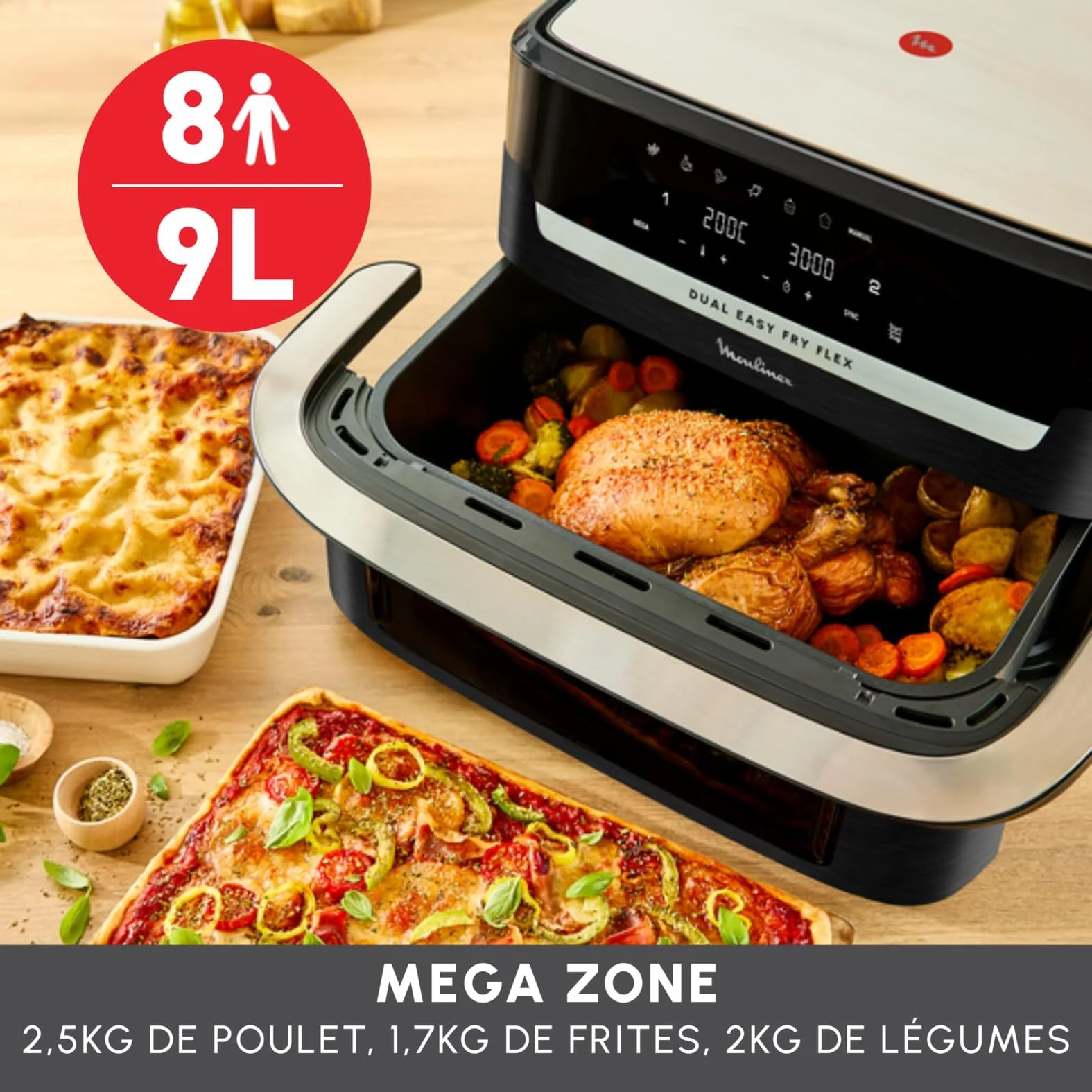 Мультипіч Moulinex Dual Easy Fry Flex EZ9228F0 9 л 7 програм Black, фото №4 Мультипіч Moulinex Dual Easy Fry Flex EZ9228F0 9 л 7 програм Black, фото №4