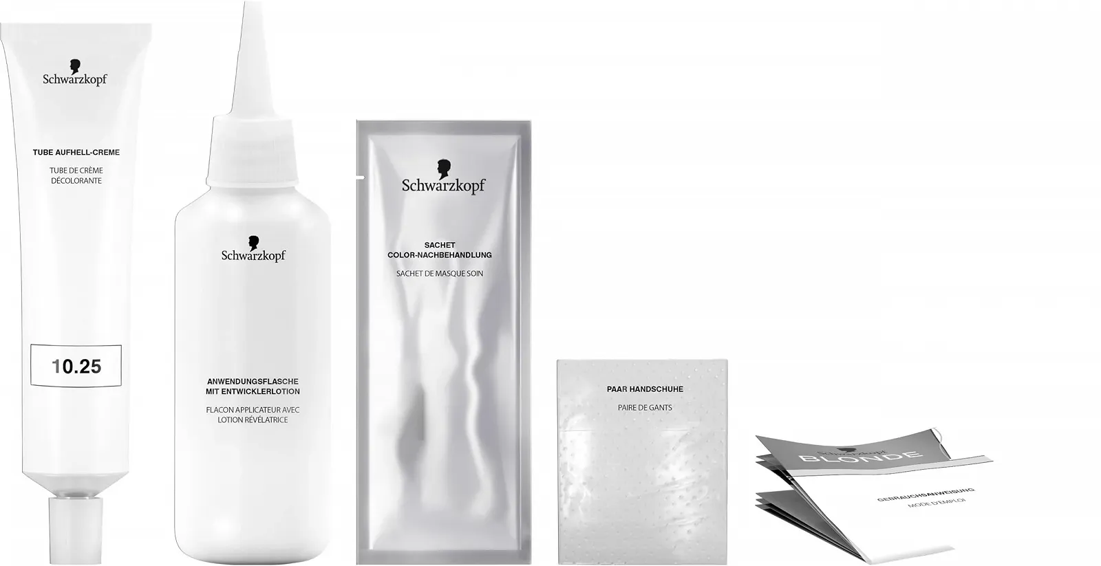 Фарба для волосся Schwarzkopf Blonde Освітлюючий колір 10.25 Світлий полуничний блонд, Фарба для освітлення волосся, активована олією, до 4 рівнів, з системою HaptIQ, Без жовтого відтінку, 3 x 142 мл, фото №4