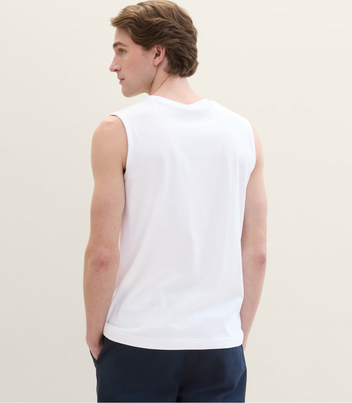Майка Tanktop with a logo print 1041866ХХ20000 Tom Tailor Білий M, фото №2