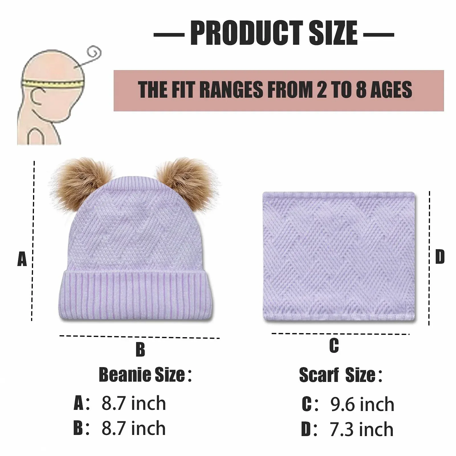 В'язана зимова дитяча шапка JFAN з помпоном, тепла лижна, фото №5