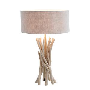 Настольная лампа Design Driftwood Wild Nature Sand Natural Linen Shade - Фото 1