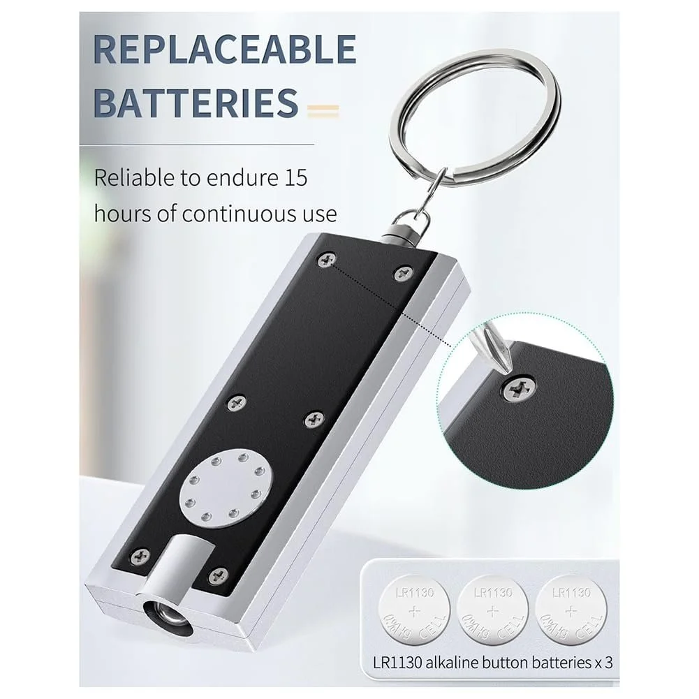 Міні-світлодіодний ліхтарик-брелок 12 люмен, фото №6