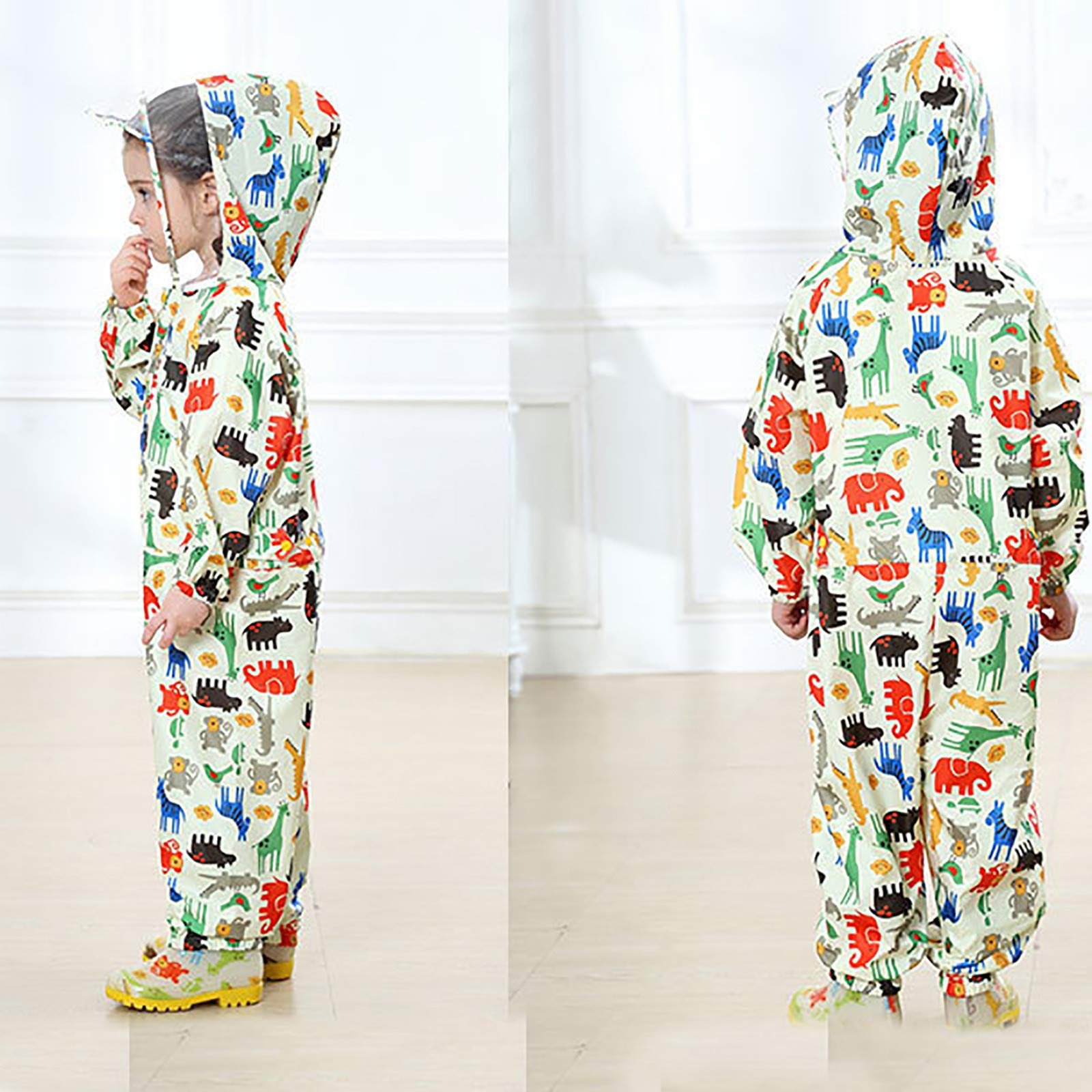 Дождевик SAUTRV Детский светоотражающий комбинезон для девочек, фото №3