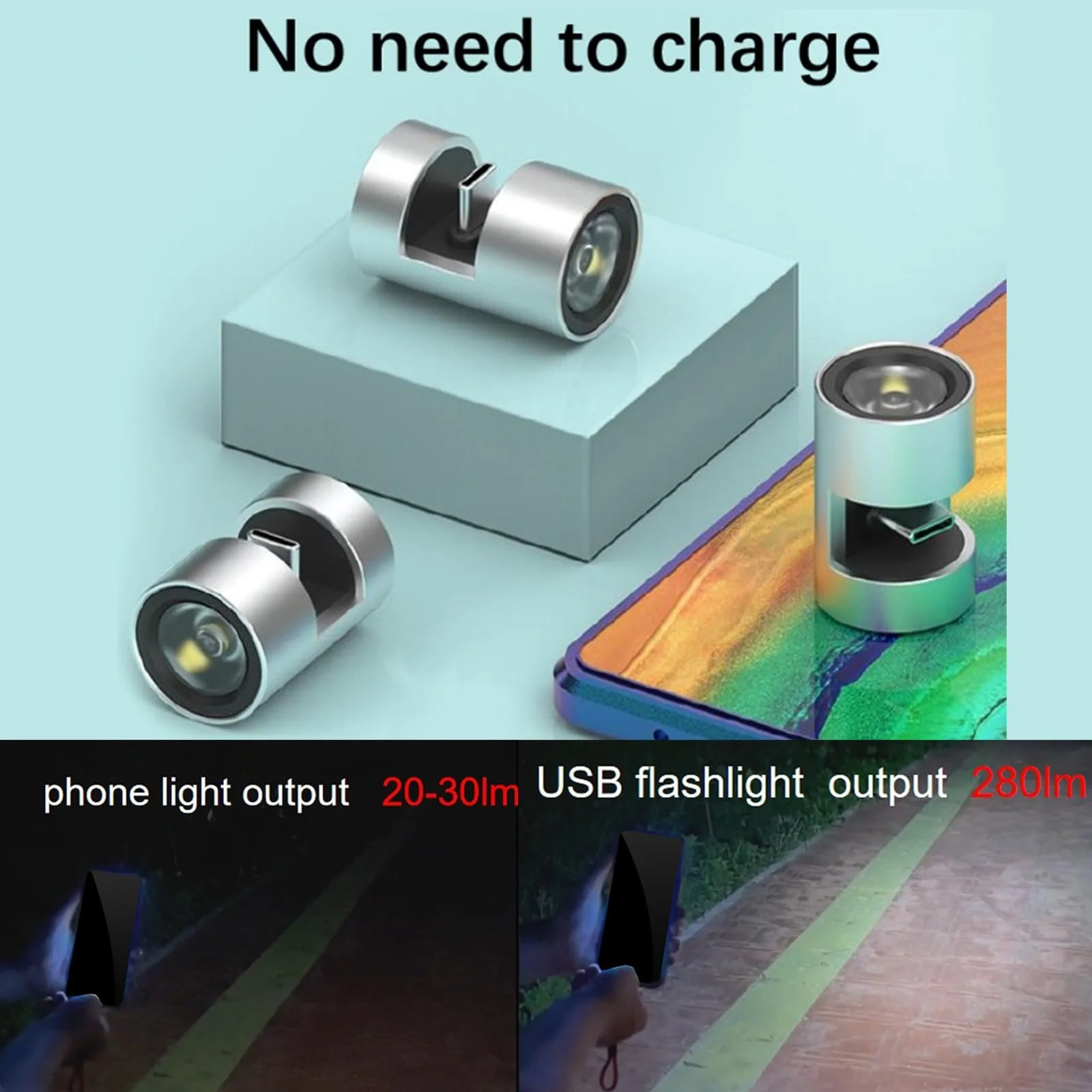 Кишеньковий ліхтарик 280LM, висока яскравість, для активного відпочинку, Type C, LED, фото №7 Кишеньковий ліхтарик 280LM, висока яскравість, для активного відпочинку, Type C, LED, фото №7