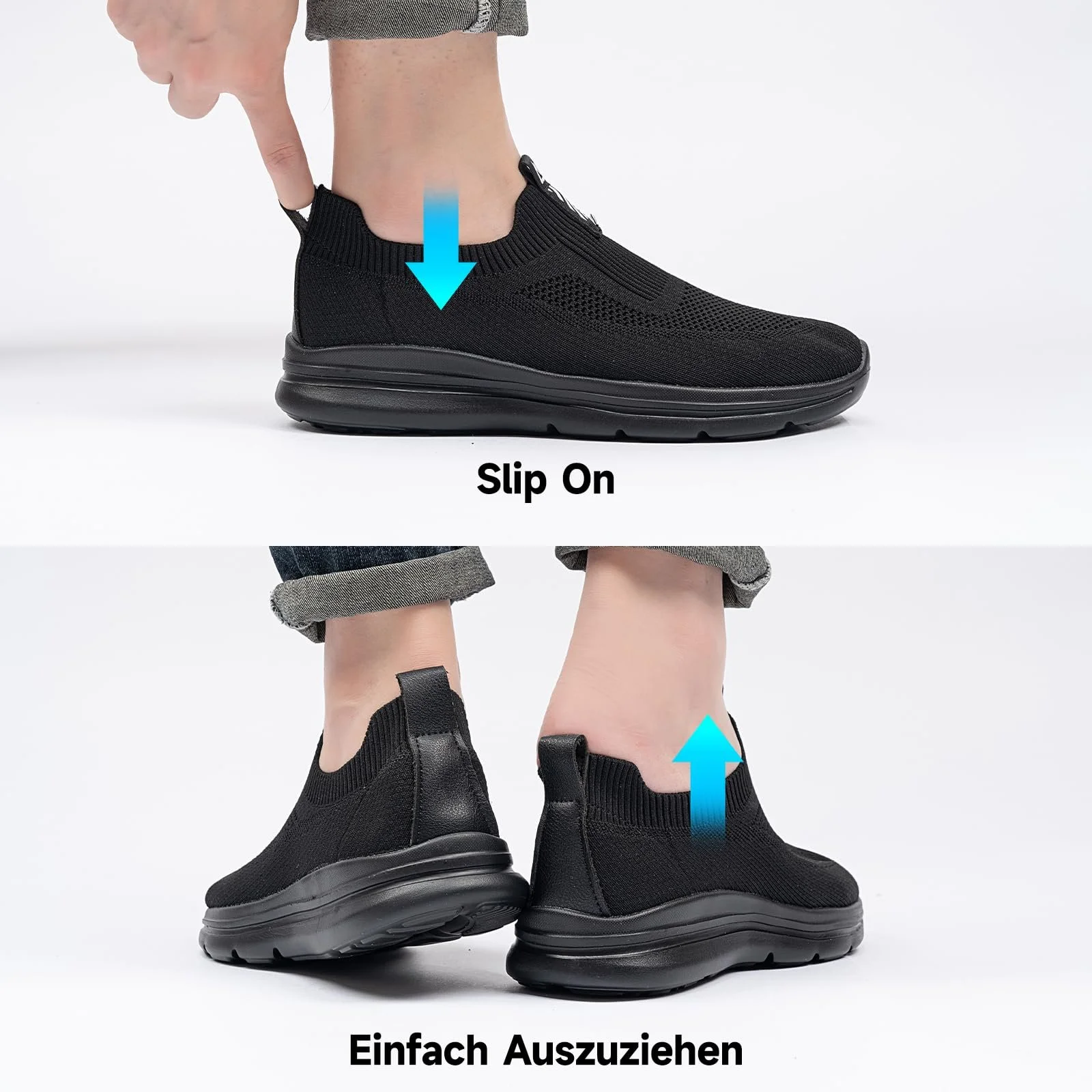 Кросівки ODCKOI Чоловічі Сліпони Сітка Дихаючі Зручні Для Бігу Спортивні Легкі, фото №2 Кросівки ODCKOI Чоловічі Сліпони Сітка Дихаючі Зручні Для Бігу Спортивні Легкі, фото №2