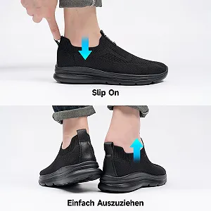 Кросівки Без шнурків ODCKOI Чоловічі Сітка Дихаючі Зручні Легкі Спортивні для фітнесу на відкритому повітрі synthetic.ua - Фото 1