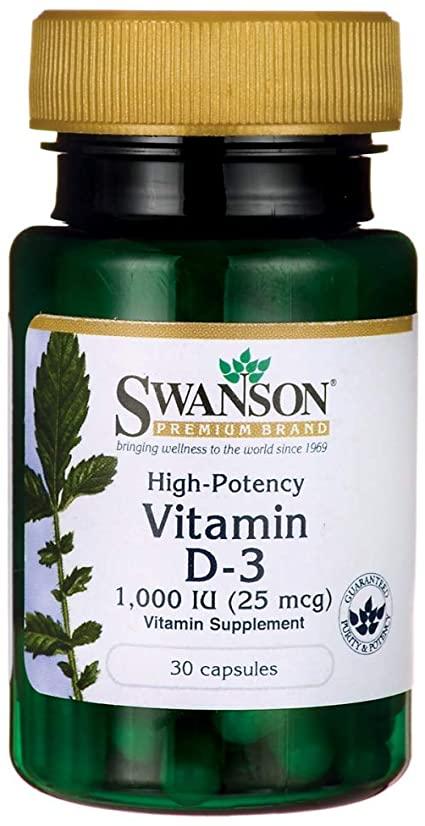 Витамин D3 Swanson Vitamin High Potency 1000 IU 25 mcg 30 caps, фото №1