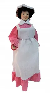 Лялька Melody Jane Victorian Maid Cook Dollhouse Рожевий Porcelain People - Фото 1