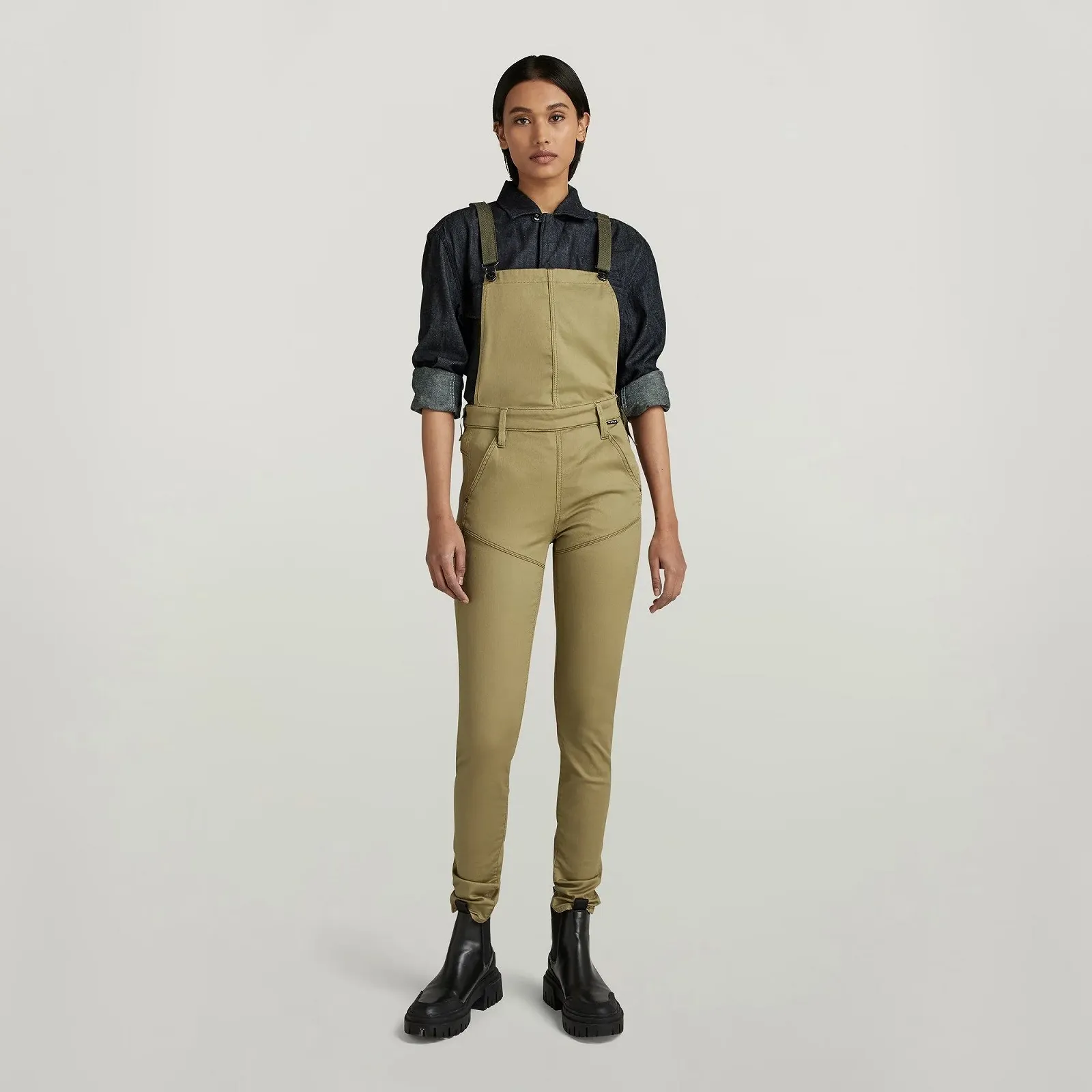 Жіночий комбінезон G-Star Worker Radar Dungaree Fresh Army Green - 27, фото №1