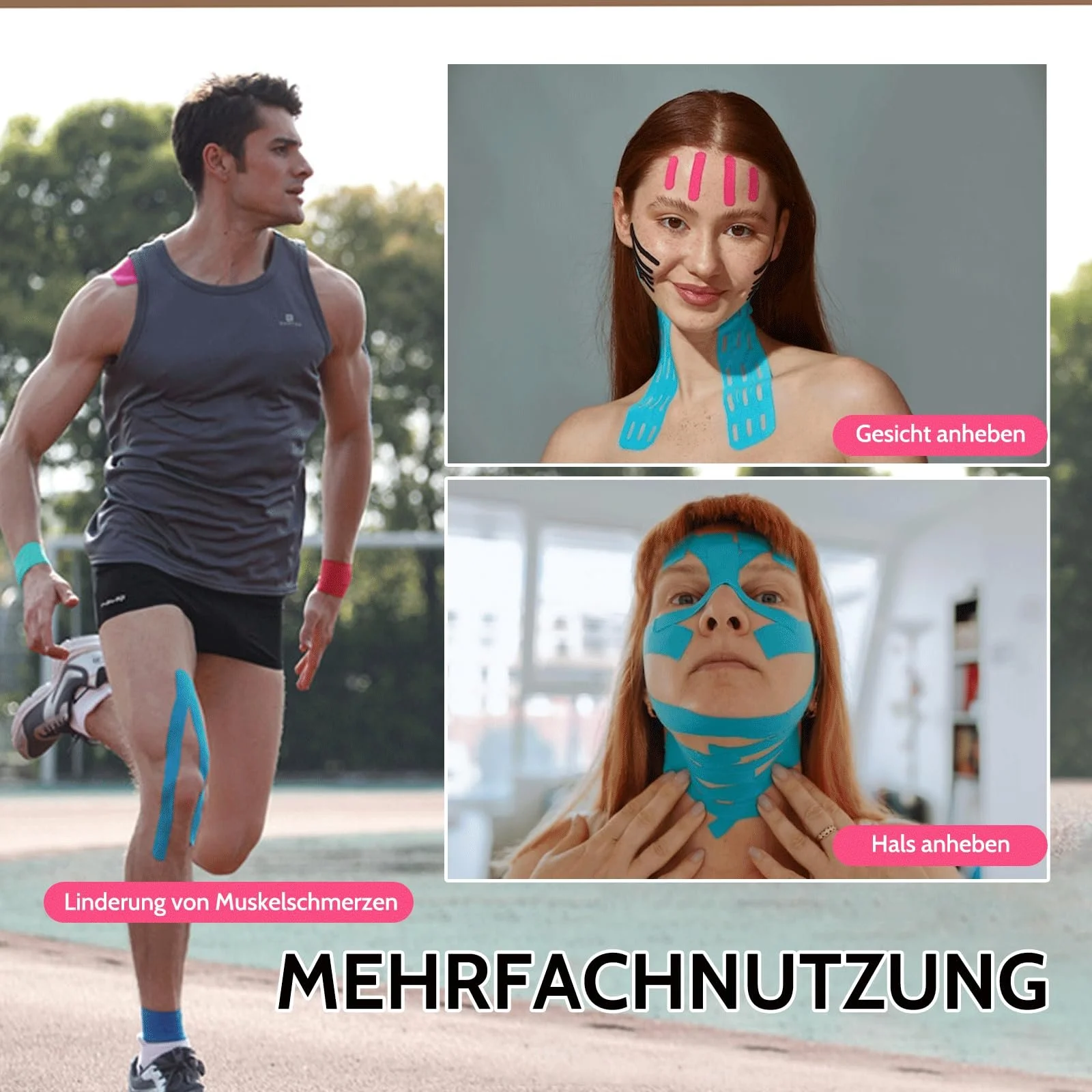 Стрічка для підтяжки обличчя Shefave, 3 рулони, фото №5